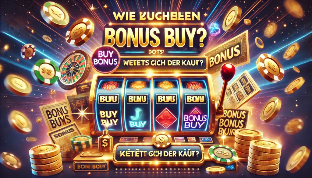 DALLE 20250327 122752 A highimpact and informative 169 banner image for a blog post titled Wie funktionieren Bonus Buy Slots Lohnt sich der Kauf How do Bonus Buy s Freispiele Slots
